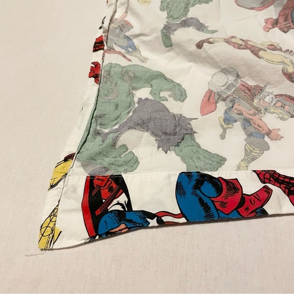 Pottery Barn Kids Marvel Comics Hero Twin Flat Sheet Hulk Captain America - Picture 12 of 16